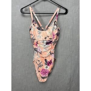 Seafolly Active Floral One Piece Swimsuit Size 14 /14 DD Ruched